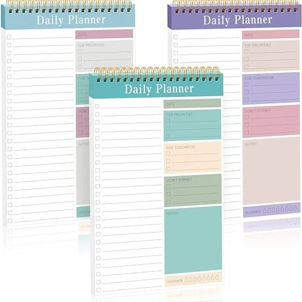 Daily Planner Notebook 3 Pack 30 sheets each. / BRAND NEW